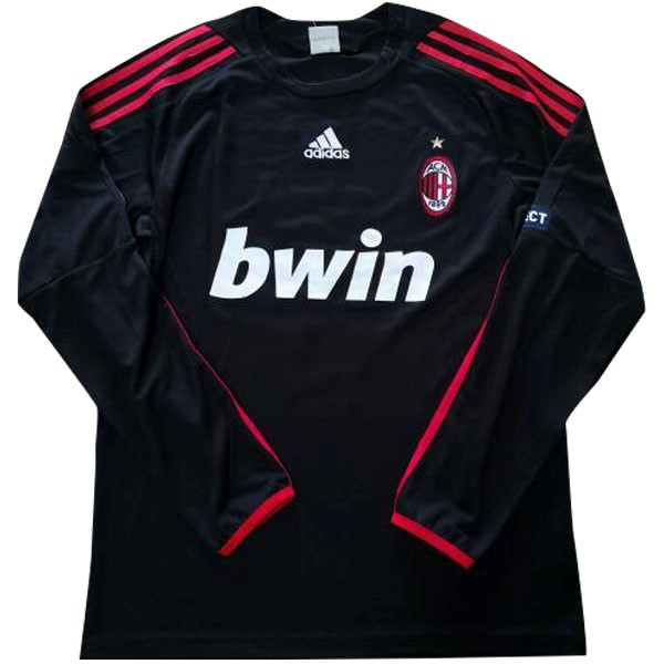 Camiseta AC Milan Replica Tercera Ropa ML Retro 2009/10 Negro